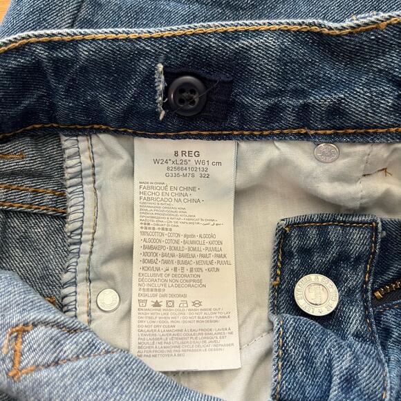 Levi Silver Tab Stay Loose Jeans Kids Size 8 Straight Baggy Adjustable Waist - Picture 7 of 10